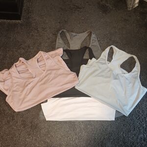 Set of 5 Racerback Tank Tops in Neutral Tones